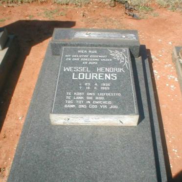 LOURENS Wessel Hendrik 1936-1985