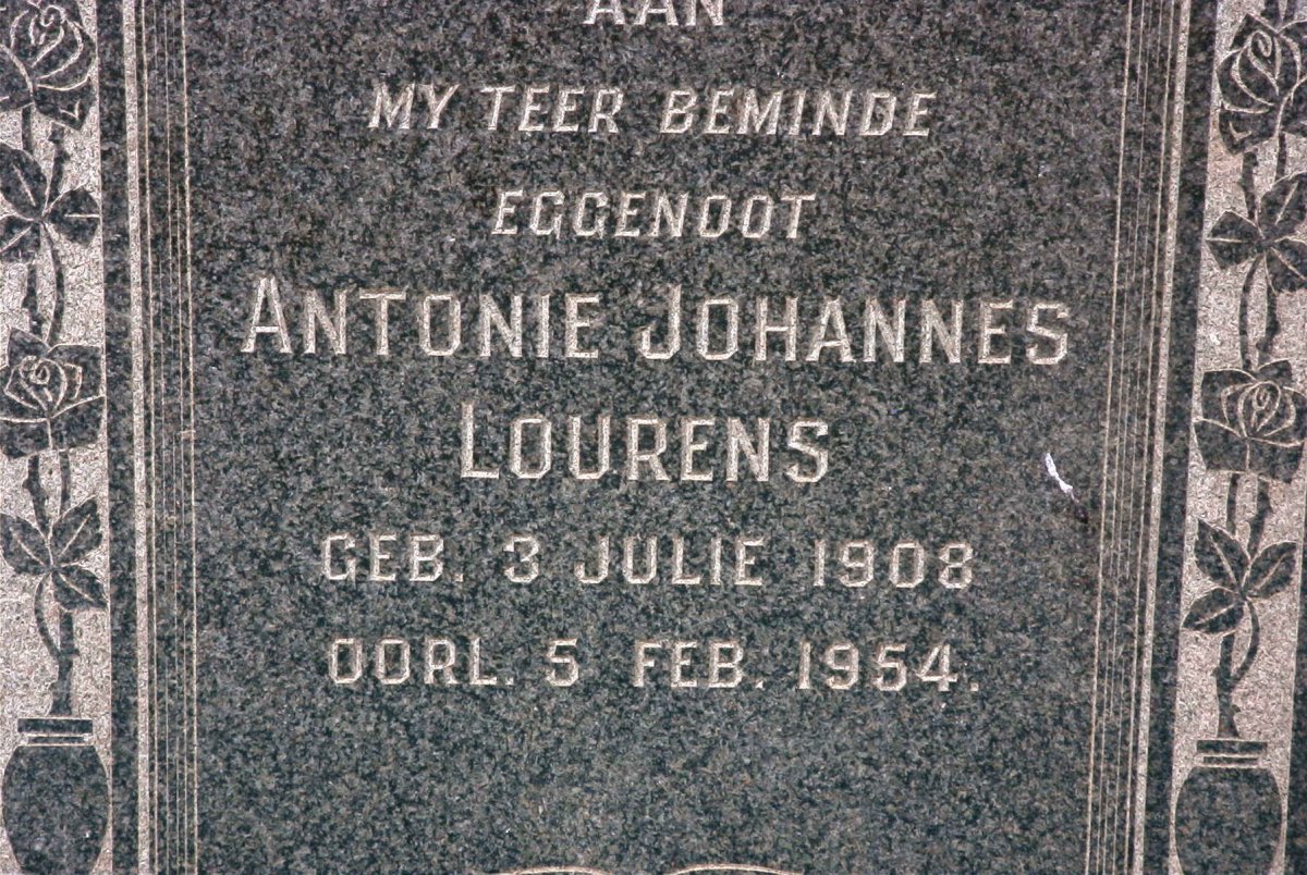 LOURENS Antonie Johannes 1908-1954