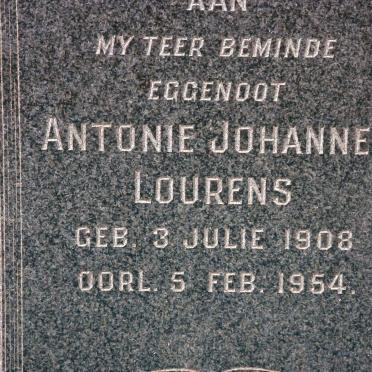 LOURENS Antonie Johannes 1908-1954
