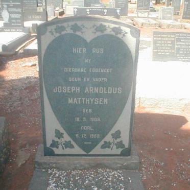 MATTHYSEN Joseph Arnoldus 1909-1953