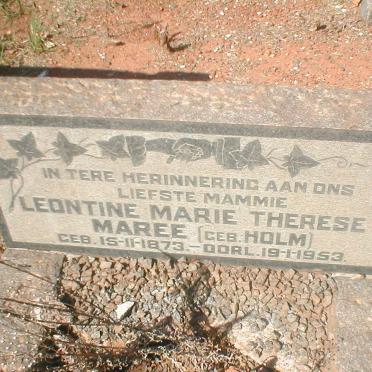 MAREE Leontine Marie Theresa nee HOLM 1873-1953