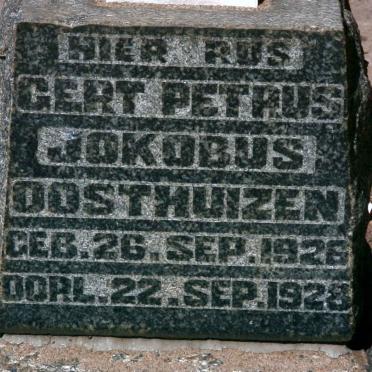 OOSTHUIZEN Gert Petrus Jokobus 1926-1928