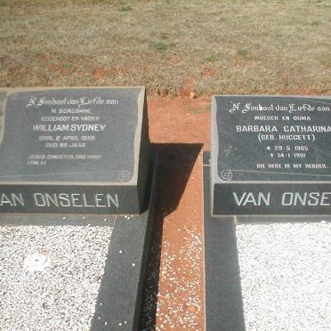ONSELEN William Sydney, van 1892-1958 &amp; Barbara Catharina HUGGETT 1905-1991