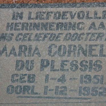 PLESSIS Maria Cornelia, du 1951-1952