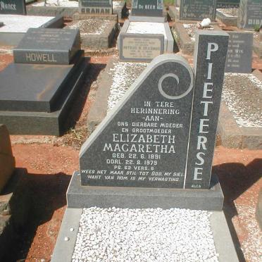 PIETERSE Elizabeth Magaretha 1891-1979