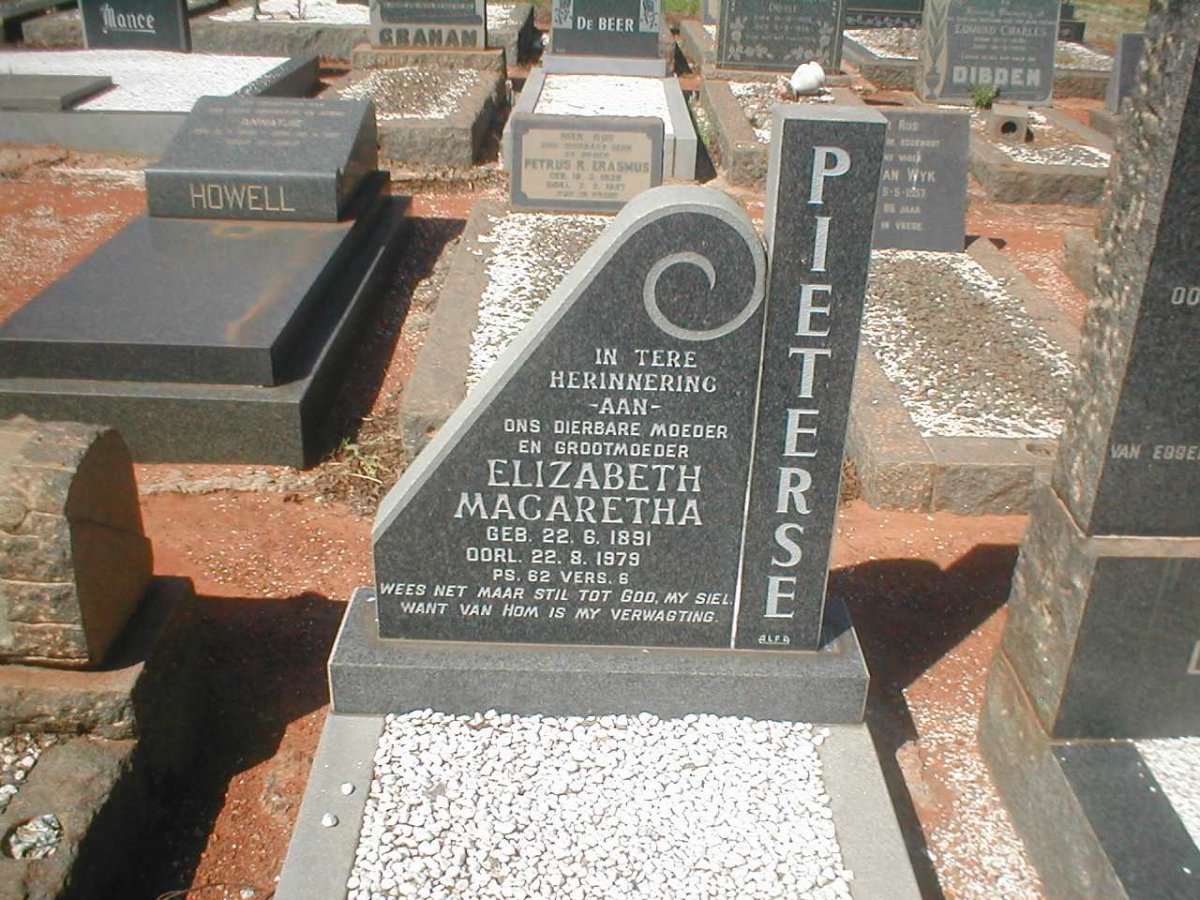 PIETERSE Elizabeth Magaretha 1891-1979