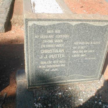 PUTTER Christiaan J.J. 1885-1953