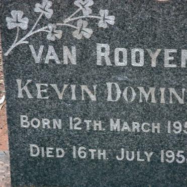 ROOYEN Kevin Dominic, van 1958-1958