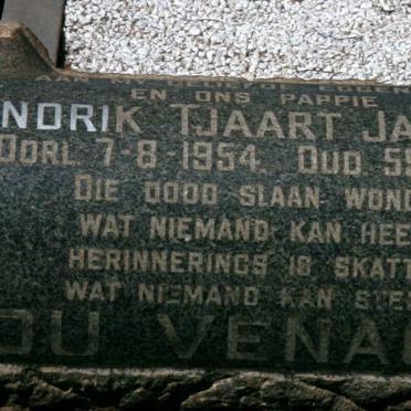 VENAGE Hendrik Tjaart Jacobus, du -1954