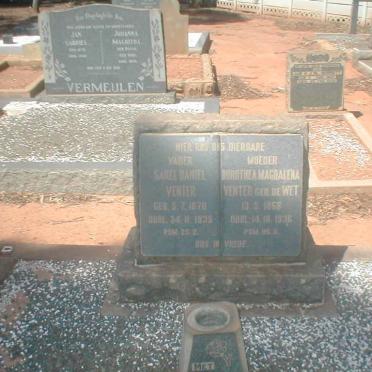 VENTER Sarel Daniel 1870-1935 &amp; Dorothea Magdalena DE WET 1858-1936