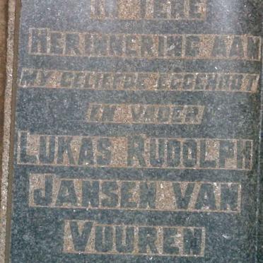 VUUREN Lukas Rudolph, Jansen van -1952