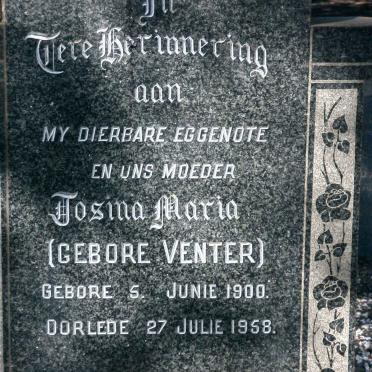 ? Josina Maria nee VENTER 1900-1958