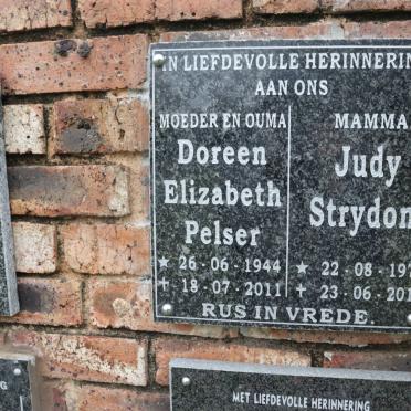 PELSER Doreen Elizabeth 1944-2011 :: STRYDOM Judy 1975-2017