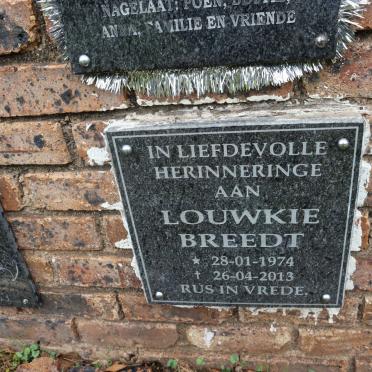 BREEDT Louwkie 1974-2013