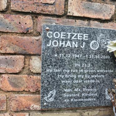COETZEE Johan 1947-2009