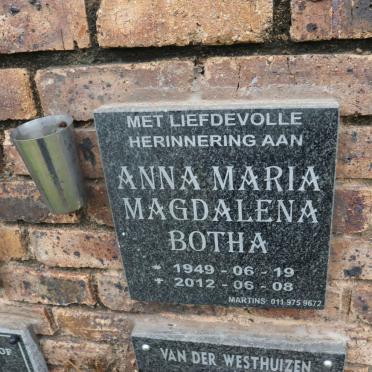 BOTHA Anna Maria Magdalena 1949-2012