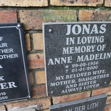 JONAS Anne Madeline 1956-2000