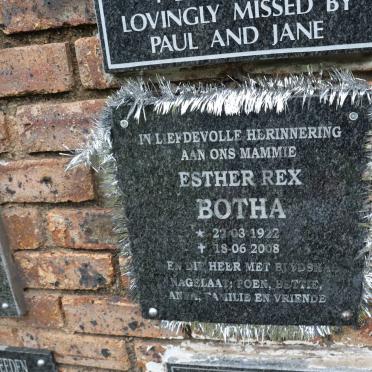 BOTHA Esther Rex 1922-2008