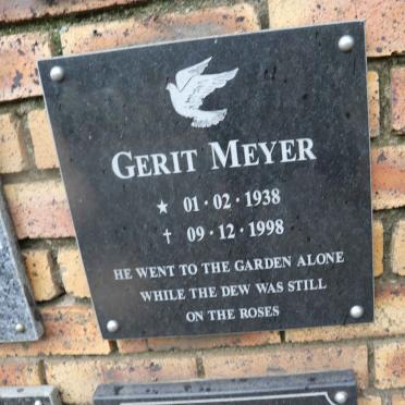 MEYER Gerit 1938-1998