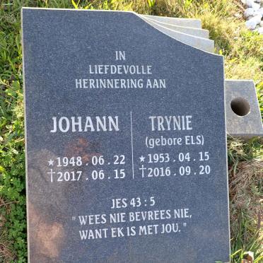 ? Johann 1948-2017 &amp; Trynie ELS 1953-2016