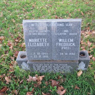 ? Willem Fredrick  1945-  & Mariette Elizabeth 1949-1996