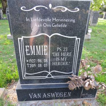 ASWEGEN Emmie, van 1927-2019