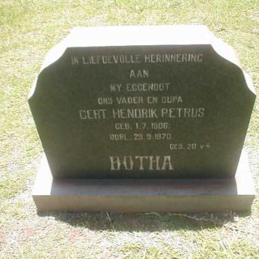 BOTHA Gert Hendrik Petrus 1906-1970