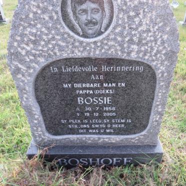 BOSHOFF Bossie 1958-2005