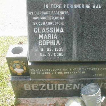 BEZUIDENHOUT Classina Maria Sophia 1938-2002