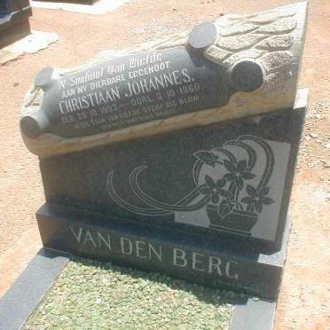 BERG Christiaan Johannes, van den 1903-1960