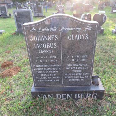 BERG Johannes Jacobus, van den 1929-2005 &amp; Gladys 1926-2011