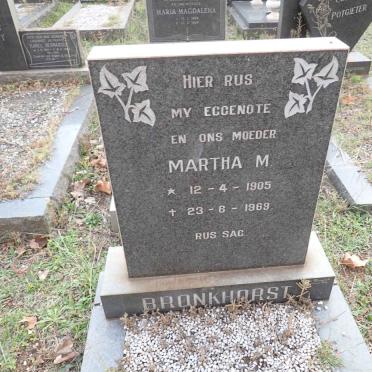 BRONKHORST Martha M. 1905-1969
