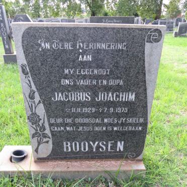 BOOYSEN Jacobus Joachim 1929-1975