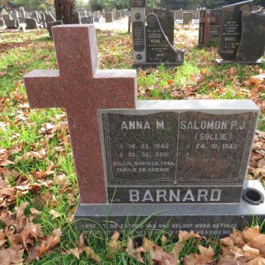 BARNARD Salomon P.J. 1943- &amp; Anna M. 1946-2001
