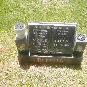 BOTHA Chris 1930- &amp; Marie 1932-1999