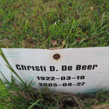 BEER Christi D., de 1922-2005