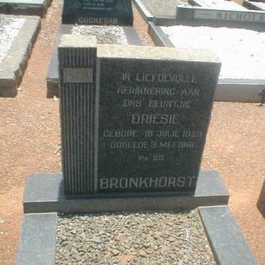 BRONKHORST Driesie 1953-1961
