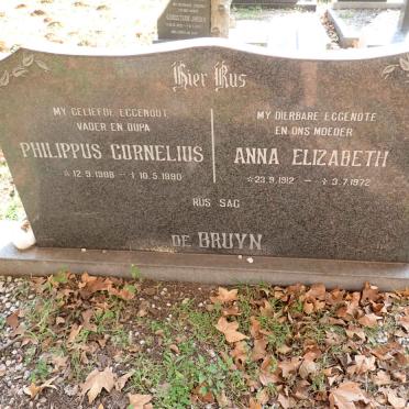 BRUYN Philippus Cornelius, de 1908-1990 &amp; Anna Elizabeth 1912-1972