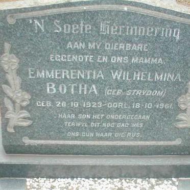 BOTHA Emmerentia Wilhelmina nee STRYDOM 1923-1961