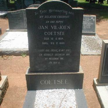 COETSEE Jan Viljoen 1904-1960
