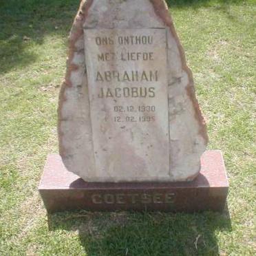 COETSEE Abraham Jacobus 1930-1995
