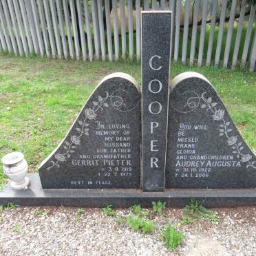 COOPER Gerrit Pieter 1919-1975 &amp; Audrey Augusta 1922-2006