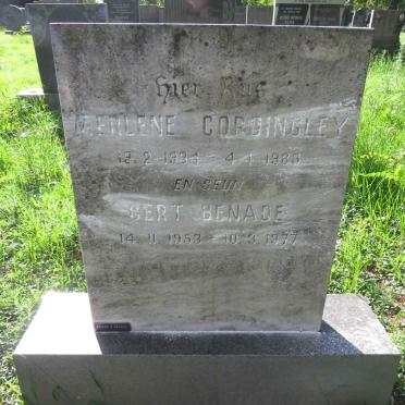 CORDINGLEY Merlene 1934-1983 :: BENADE Gert 1953-1977