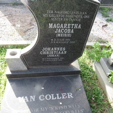 COLLER Johannes Christiaan, van 1947-2015 &amp; Magaretha Jacoba 1950-2009