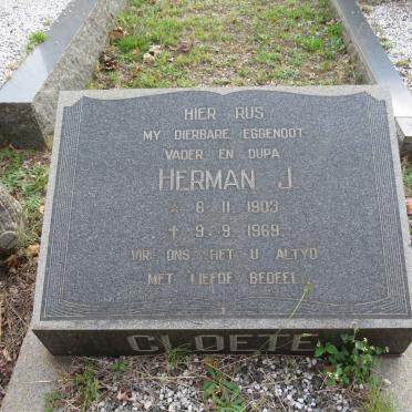 CLOETE Herman J. 1903-1969