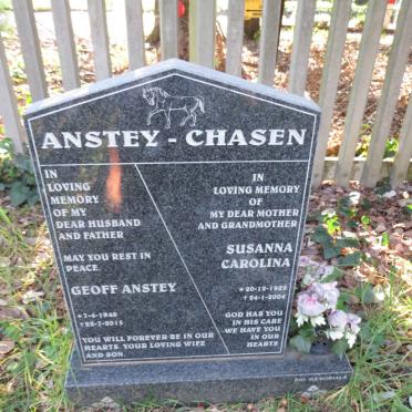CHASEN Susanna Carolina 1922-2004 :: ANSTEY Geoff 1949-2015
