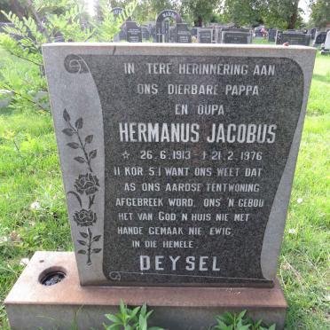 DEYSEL Hermanus Jacobus 1913-1976