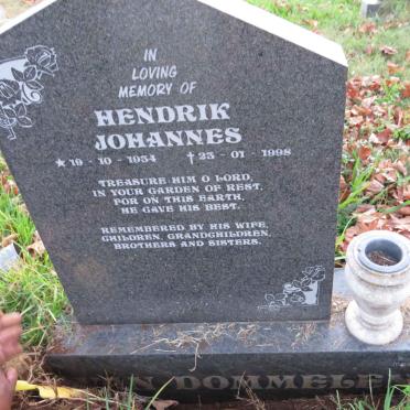 DOMMELEN Hendrik Johannes, van 1934-1998