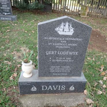 DAVIS Gert Lodewyk 1958-2015