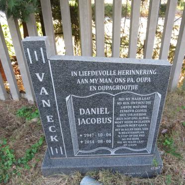 ECK Daniel Jacobus, van 1947-2014